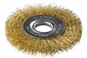 Щетка дисковая (100х22 мм; витая стальная латунированная проволока 0.3 мм) ЗУБР 35187-100_z01