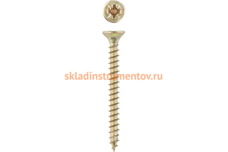 Универсальные шурупы Зубр для дерева ДСП ДВП хроматированные PZ 4.0x40 мм ТФ6 10 шт. 4-300406-40-040