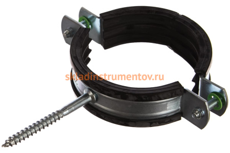 Трубный оцинкованный хомут Зубр с шурупом, 2 1/2 37854-73-82-1