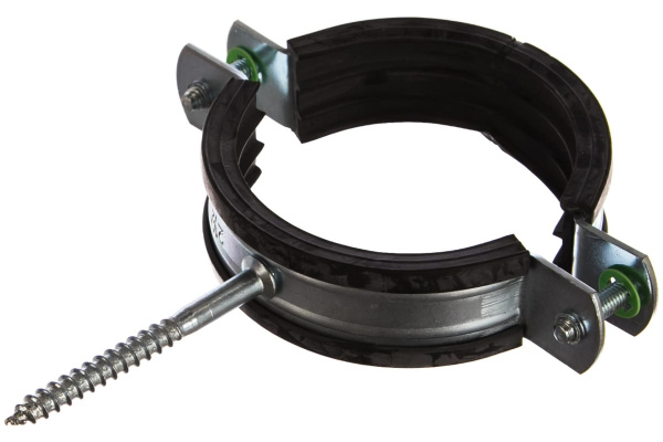 Трубный оцинкованный хомут Зубр с шурупом, 2 1/2 37854-73-82-1