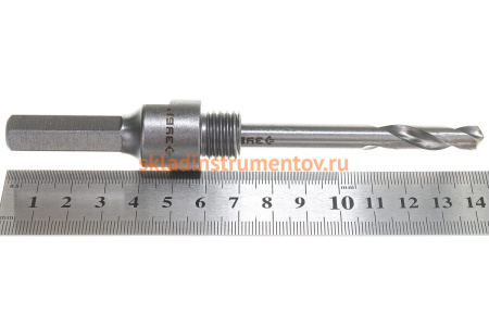 Державка ПРОФИ (HEX12.5; М16; сверло Р6М5 8х100 мм) для коронок универсальных Зубр 29516