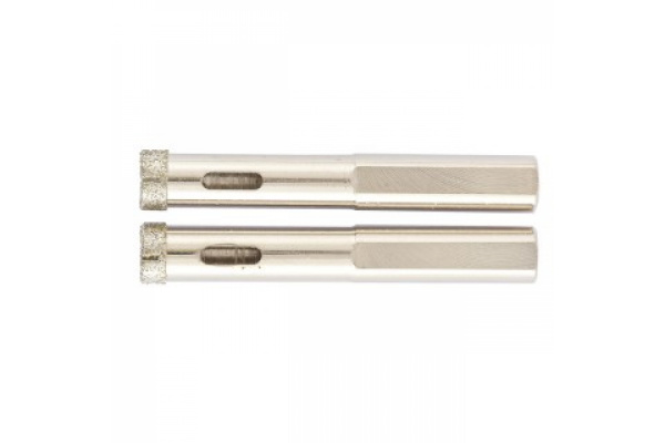 Сверло алмазное по керамограниту (2 шт; 10х67 мм; 3-гранный хвостовик) MATRIX 726103