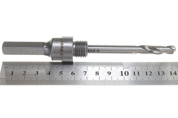 Державка ПРОФИ (HEX12.5; М16; сверло Р6М5 8х100 мм) для коронок универсальных Зубр 29516
