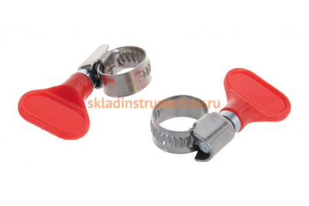 Хомуты Зубр ЭКСПЕРТ "Бабочка" нерж. сталь, накатная лента 9 мм, 8-14 мм, 2 шт. 37835-08-14