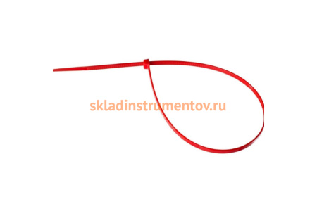 Нейлоновый хомут Зубр МАСТЕР красный, 3,6 мм x 200 мм, 100 шт 309040-36-200