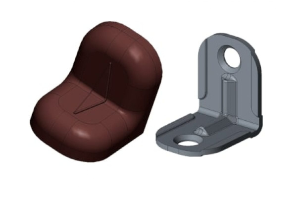 Уголок с заглушкой MFK-TORG 20х20х16х1.2 орех 7 20 20 7