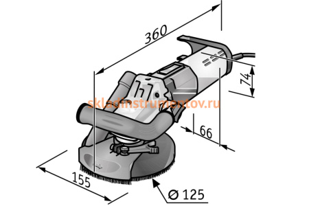 Беспыльная шлифовальная машина для санационных работ близко к краям FLEX LD 15-10 125 405906