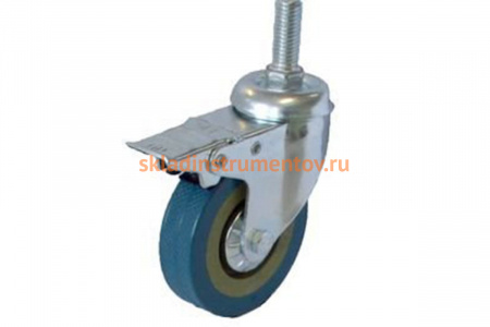 Колесо серая резина под болт с тормозом SCHGB25П 50 мм MFK-TORG 3057050 ПЛ