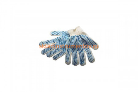 Перчатки х/б, ПВХ (5 пар в упаковке) "Точка" Matrix 67718