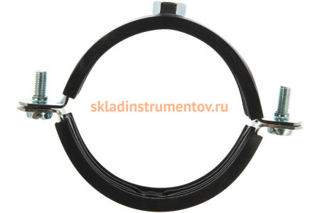 Трубный хомут с гайкой ЗУБР 2 1/2", 6шт, оцинкованный 37850-75-80