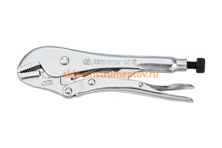 Зажим с фиксатором и прямыми губками 180мм KING TONY 6031-07R