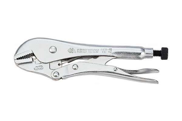 Зажим с фиксатором и прямыми губками 180мм KING TONY 6031-07R