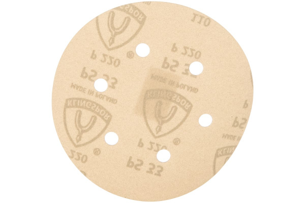 Круг шлифовальный на липучке для обработки красок, лаков и шпаклевок (150 мм; Р220; 6 отверстий) KLINGSPOR 149255