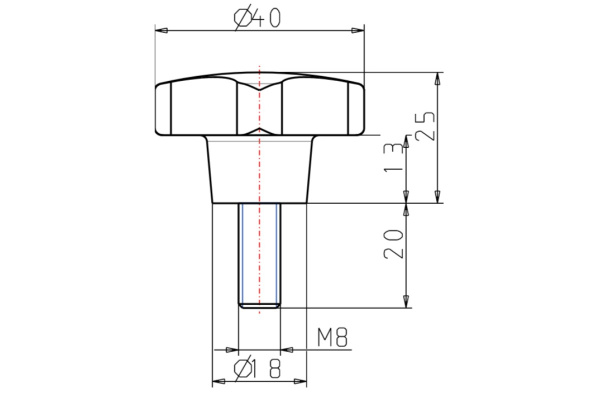 Крестообразная рукоятка KIPP K0148.508X20