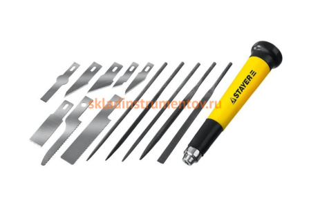 Нож STAYER “MASTER” для точных работ в комплекте с лезвиями различной формы и надфилями, в чехле,38 предметов 09145-H38