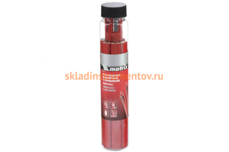 Набор малярных прямоугольных карандашей с точилкой в тубе MATRIX 175мм 10шт 84814