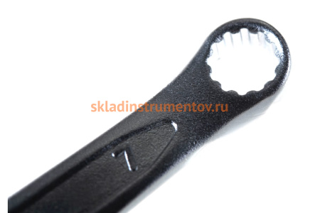 Комбинированный ключ 7мм Chrome vanadium на держателе ЭВРИКА ER-53071