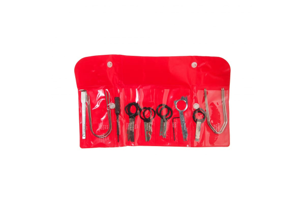 Набор инструмента для демонтажа авторадиоаппаратуры, 20 предметов, на планшете ЭВРИКА ER-86122