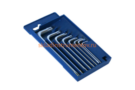 Ключи-звездочки SANTOOL Т9-Т40 в пластмассовом футляре 8 шт/уп 031656