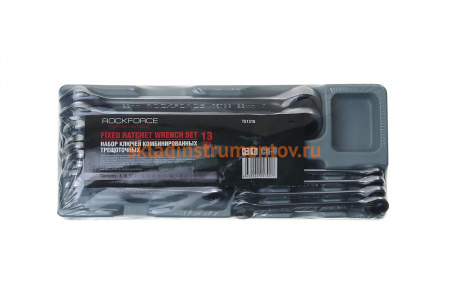 Набор комбинированных трещоточных ключей ROCKFORCE 13пр. в лотке RF-T51310
