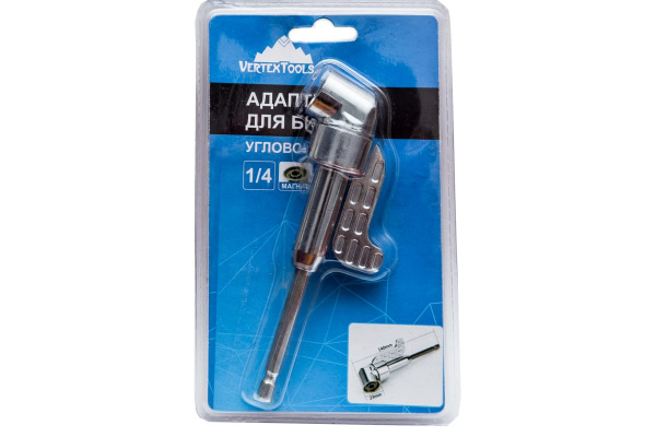 Редуктор для бит угловой (1/4"; 140 мм) Vertextools РД-1/4-140