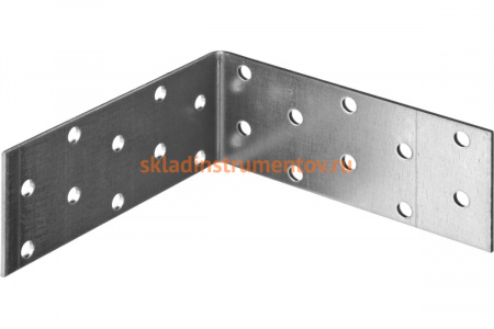 Крепежный равносторонний уголок Зубр 40х100х100 х 2 мм, 50 шт, 310205-040-100