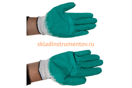 Мужские перчатки х/б с одинарным латексным покрытием Archimedes STABI 91978