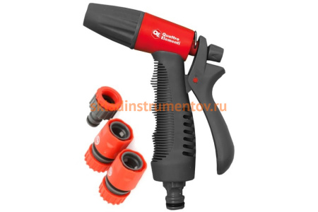 Пистолет поливочный + соединители (12.7 мм) QUATTRO ELEMENTI 241-321