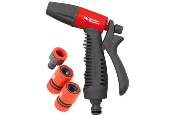 Пистолет поливочный + соединители (12.7 мм) QUATTRO ELEMENTI 241-321