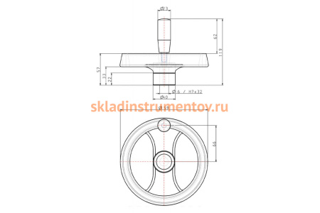 Маховик KIPP K0725.5160X16
