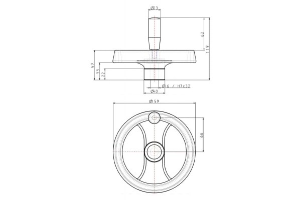 Маховик KIPP K0725.5160X16