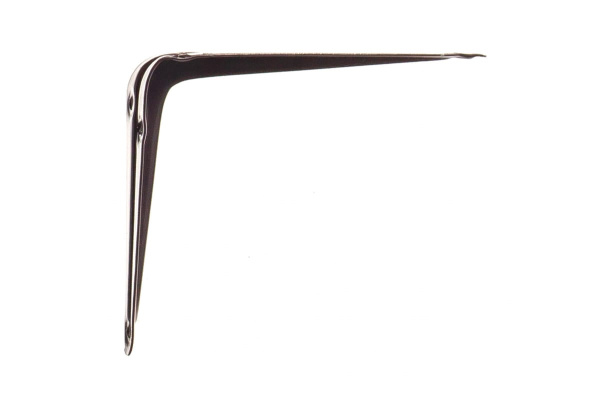 Угловой кронштейн с ребром СИБРТЕХ 100х125 мм коричневый 94022