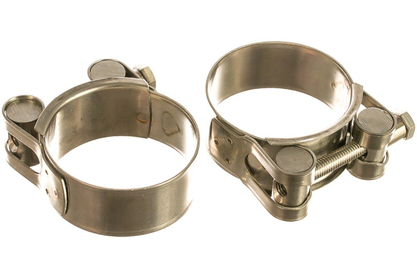 Металлические хомуты СИБРТЕХ, силовые, 44-47мм, ширина 22мм, шарнирный, W4, 2шт 475373