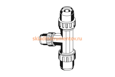 Тройник редукционный "ШиреФит" (20х16х20 мм) для трубопровода Зубр 51506-20-16-20