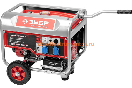 Набор колеса и рукоятка для электростанций мощностью до 3500 Вт Зубр ЗЭСБ-РК-1