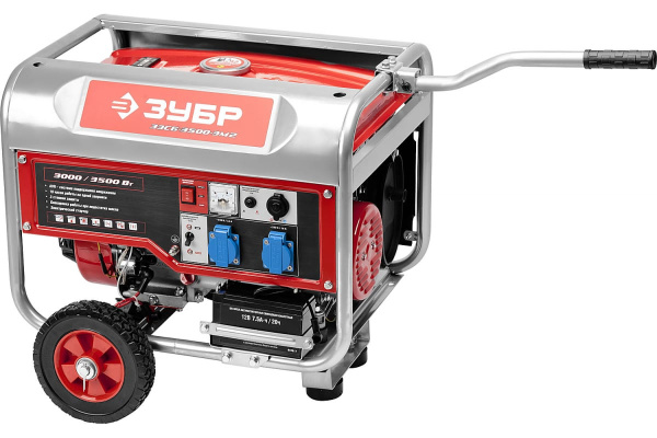 Набор колеса и рукоятка для электростанций мощностью до 3500 Вт Зубр ЗЭСБ-РК-1