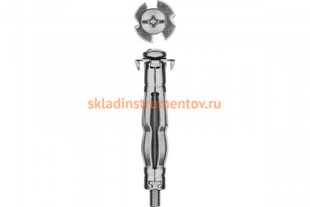 Анкер для пустотелых материалов Зубр МОЛЛИ, 11 мм x M5 x 37 мм, 100 шт, оцинкованный 302472-05-037