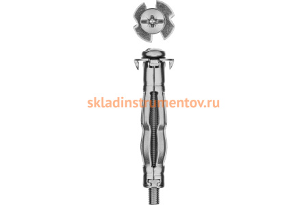 Анкер для пустотелых материалов Зубр МОЛЛИ, 11 мм x M5 x 37 мм, 100 шт, оцинкованный 302472-05-037