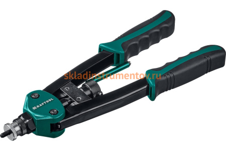 Резьбовой двуручный заклепочник Kraftool NUT-12 в кейсе, для резьбовых заклепок М3-М12 31183