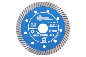 Диск алмазный отрезной Турбо New Formula (115х22.23 мм) TRIO-DIAMOND T101