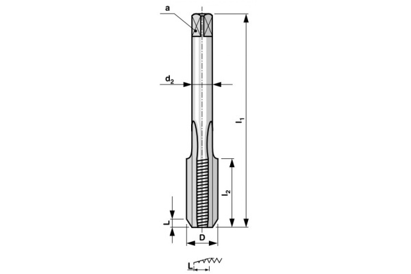 Набор метчиков из 2-х шт Bucovice Tools UNC №5 -40 115CrV3 115005-2