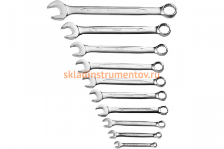 Набор комбинированных гаечных ключей 6-22мм, 10шт Зубр ПРОФИ 27028-H10