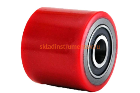 Колесо красное б/г полиуретановое без кронштейна малое для рохли (70х60 мм) MFK-TORG 104070-60