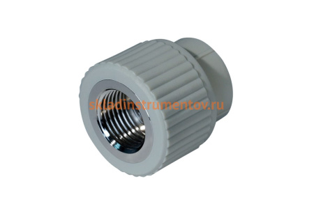Комбинированная муфта Энкор PPRC ф 20 мм х 1/2 ВР 50/200 серая 44050