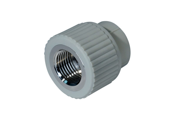 Комбинированная муфта Энкор PPRC ф 20 мм х 1/2 ВР 50/200 серая 44050