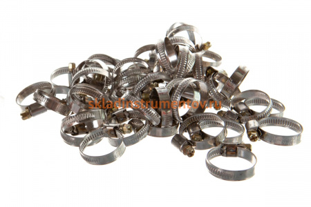 Хомут СИБРТЕХ нержавеющая сталь 20-32 мм 50шт ширина 9 мм 47580