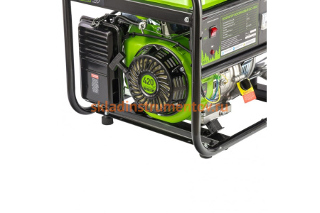 Бензиновый генератор 5,5 кВт, 230В, 4-х такт., 25 л, ручной стартер СИБРТЕХ БС-6500 94546