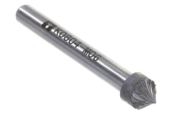 Борфреза твердосплавная зенкер 90 град. с двойной насечкой (8х4 мм; хвостовик 6 мм) ПНЕВМО-ТРЕЙД K0804-M06