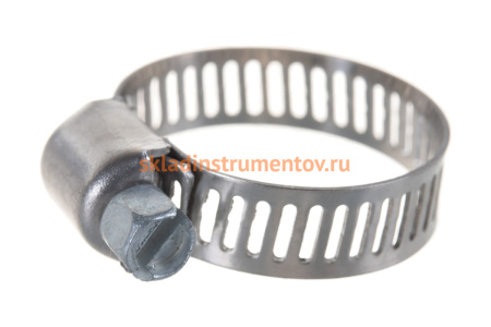 Хомуты Зубр ЭКСПЕРТ из нержавеющей стали с просечной лентой ПЛ-8, 13-26мм, 200шт 37811-13-26-200