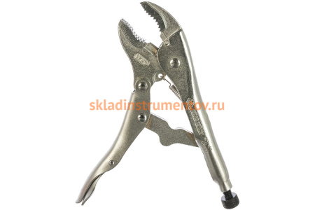 Зажим с фиксатором и закругленными губками 180мм KING TONY 6011-07R